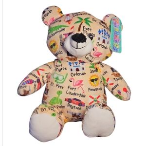 NWT Plushology 9" Teddy Bear Florida Cities & Icons Souvenir Animal Plush 2022
